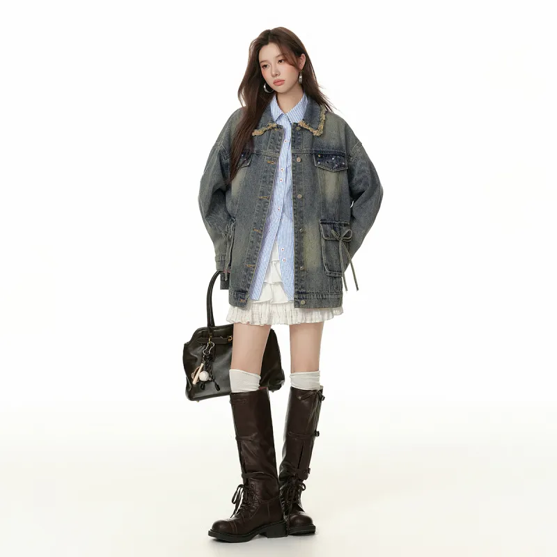 EPTISON WOMAN Denim Jacket Women's Denim Blue-4