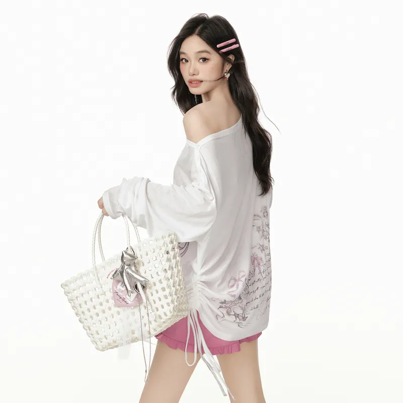 EPTISON WOMAN Drop Shoulder Sleeve T Shirt Women's-17