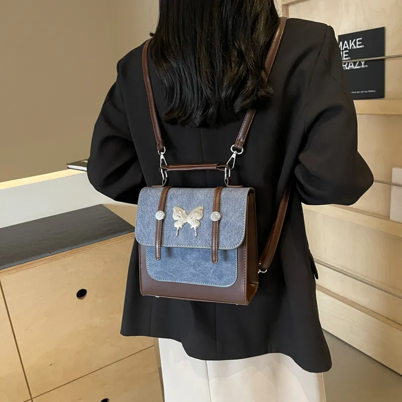 Cwatcun PU Backpack Women's White & Pink Brown & Brown Blue & Blue-22
