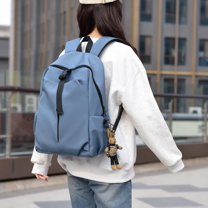 Cwatcun Oxford Backpack Unisex Pink/Black/Gray/Blue/Ecru-10
