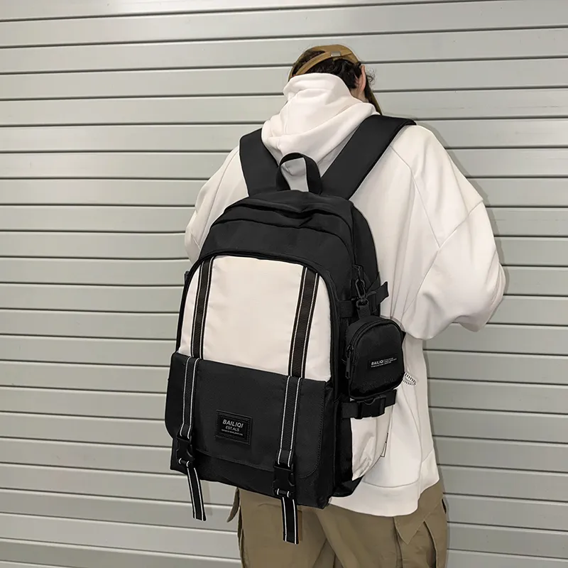 Cwatcun Nylon Backpack Unisex White/Pure Black/Black & White-7