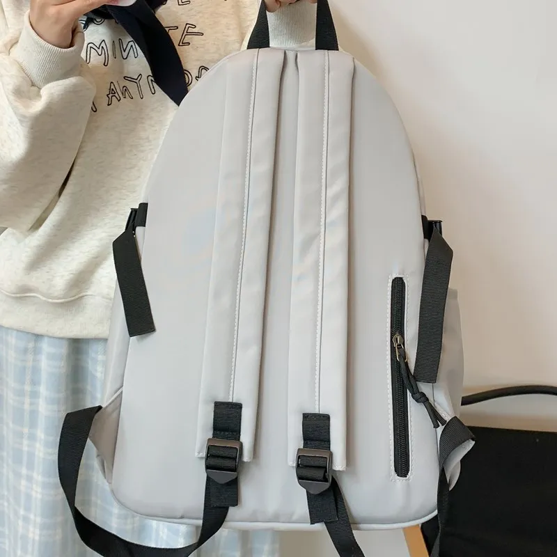 Cwatcun Nylon Backpack Unisex White/Black-20