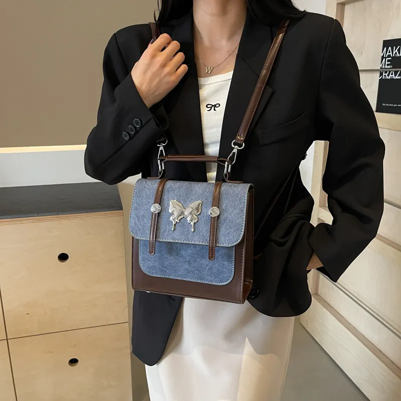 Cwatcun PU Backpack Women's White & Pink Brown & Brown Blue & Blue-19