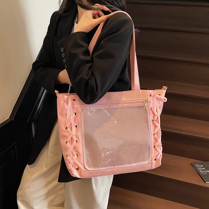 Cwatcun PU Crossbody Bag Women's Ecru/Silver/Black/Pink-14