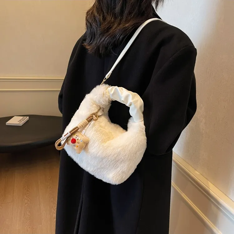 Cwatcun Plush Shoulder Bag Women's Multicolor-1