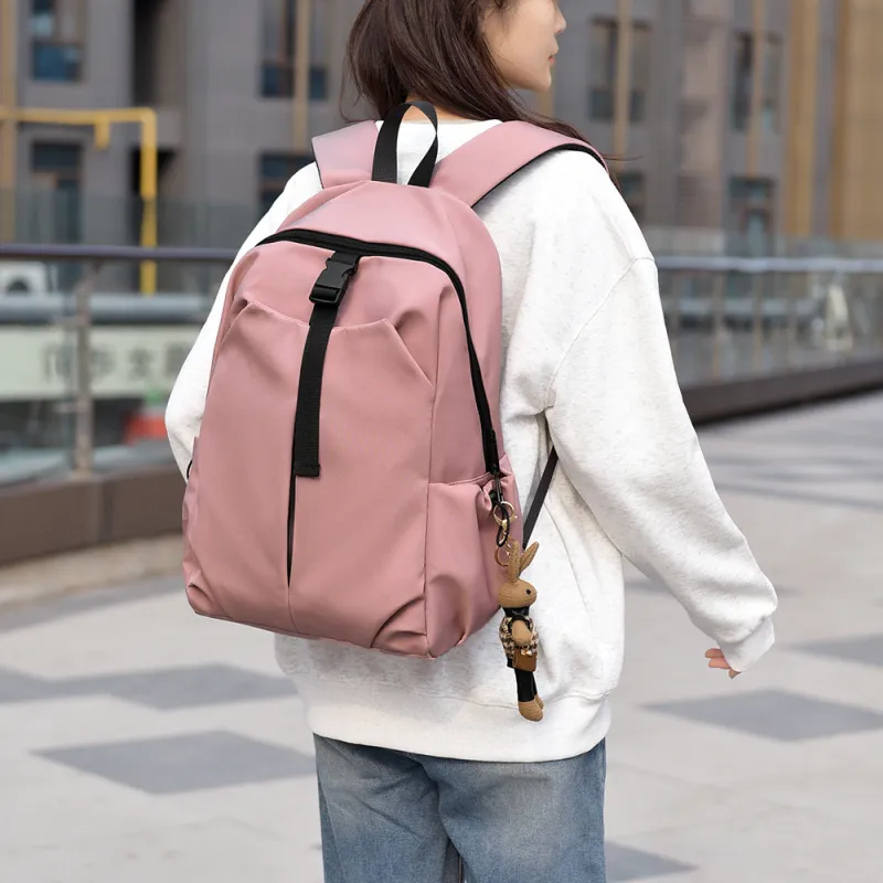 Cwatcun Oxford Backpack Unisex Pink/Black/Gray/Blue/Ecru-2