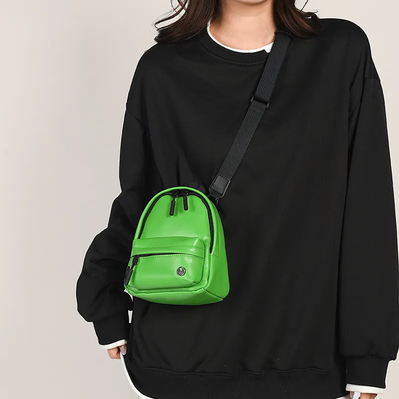 Cwatcun PU Sling Bag Regular Unisex Teal/Moss Green/Ecru/Silver/Black-1
