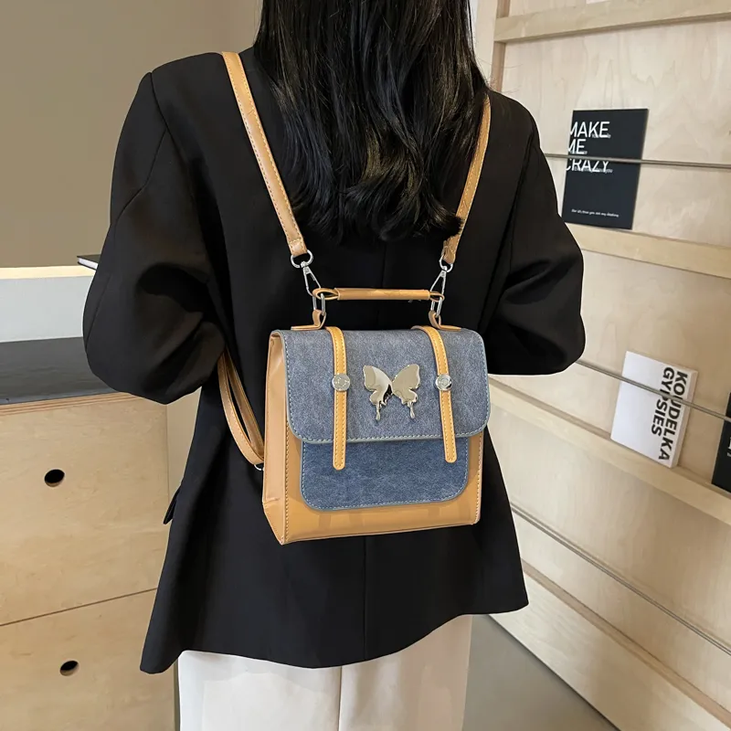 Cwatcun PU Backpack Women's White & Pink Brown & Brown Blue & Blue-17