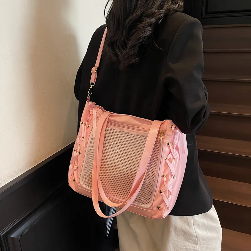 Cwatcun PU Crossbody Bag Women's Ecru/Silver/Black/Pink-15