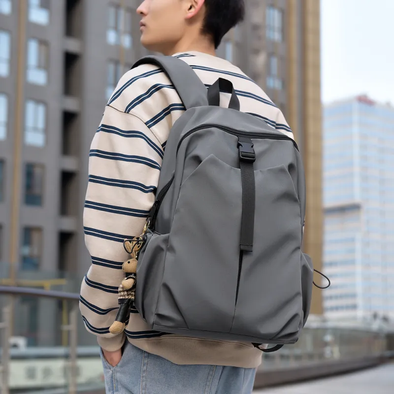 Cwatcun Oxford Backpack Unisex Pink/Black/Gray/Blue/Ecru-8