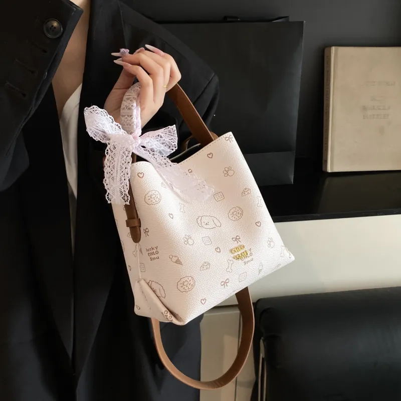 Cwatcun PU One Shoulder Handbags Regular Women's Ecru/Coffee/Pink-1