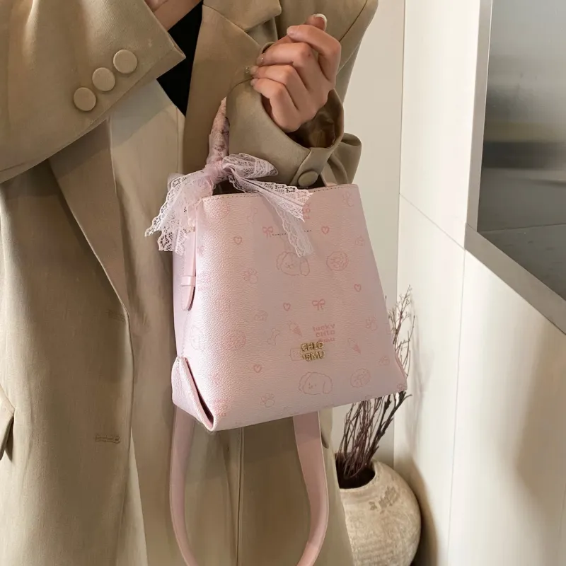 Cwatcun PU One Shoulder Handbags Regular Women's Ecru/Coffee/Pink-12