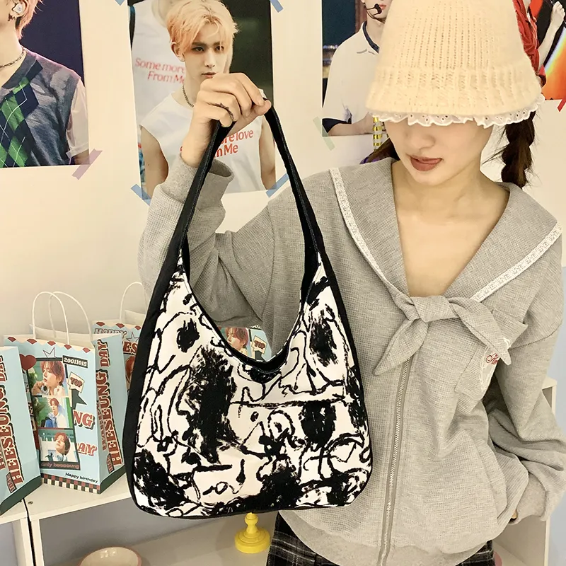 Cwatcun Fabric Shoulder Bag Regular Women's Multicolor-8