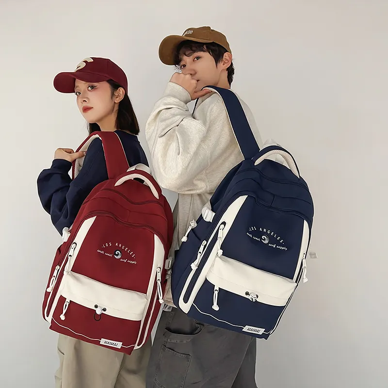 Cwatcun Nylon Backpack Unisex Black/Blue/Brown/Red/Gray/White-5