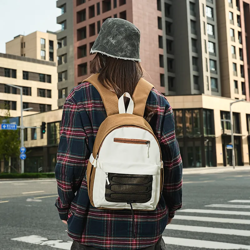 Cwatcun Oxford Backpack Unisex Black/Violet/Blue Khaki-10