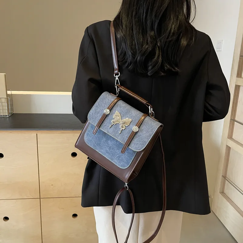 Cwatcun PU Backpack Women's White & Pink Brown & Brown Blue & Blue-23