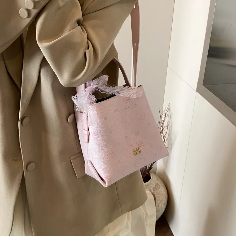 Cwatcun PU One Shoulder Handbags Regular Women's Ecru/Coffee/Pink-13