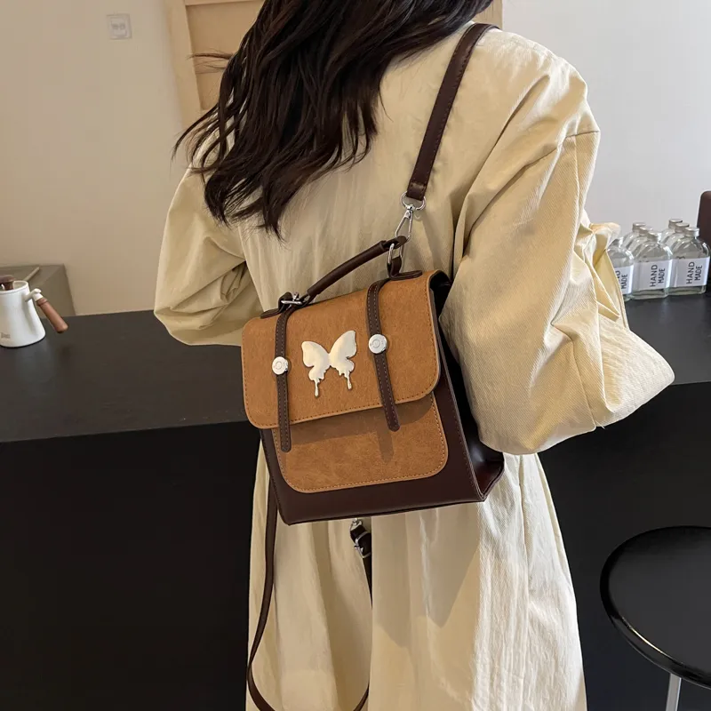 Cwatcun PU Backpack Women's White & Pink Brown & Brown Blue & Blue-11