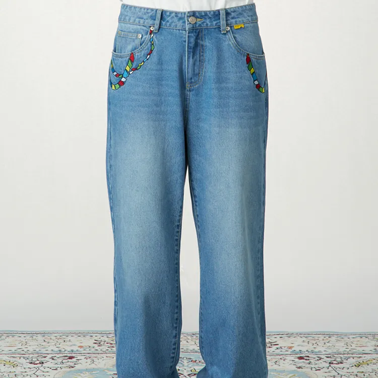 Randomevent AW23 Fall/Winter Collection Jeans Unisex Blue-2