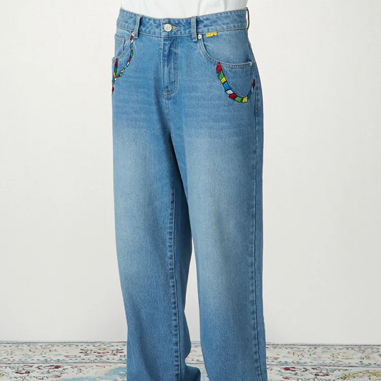 Randomevent AW23 Fall/Winter Collection Jeans Unisex Blue-3