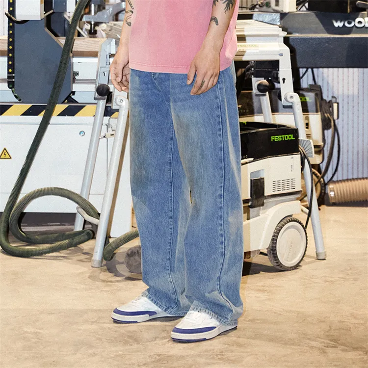 Randomevent Have A Good Time Co-brand Jeans Unisex Blue-1