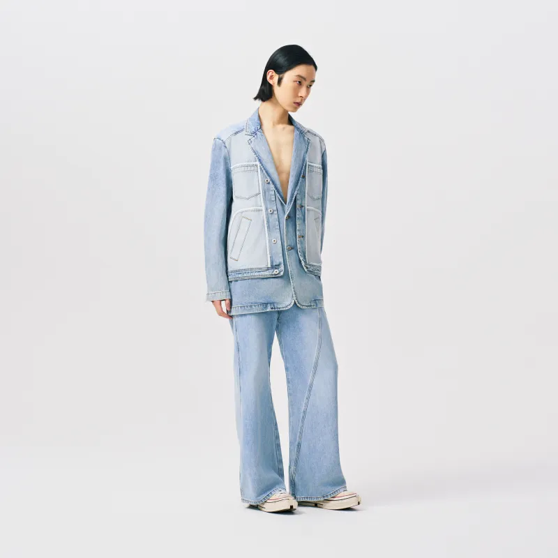 Feng Chen Wang SS24 Jeans Unisex Blue-4