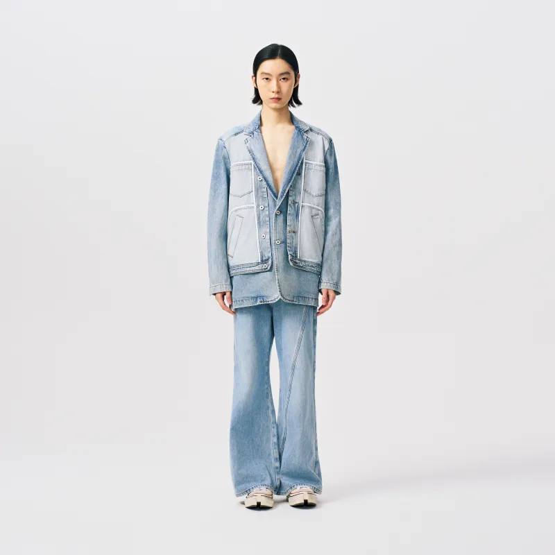 Feng Chen Wang SS24 Jeans Unisex Blue-2