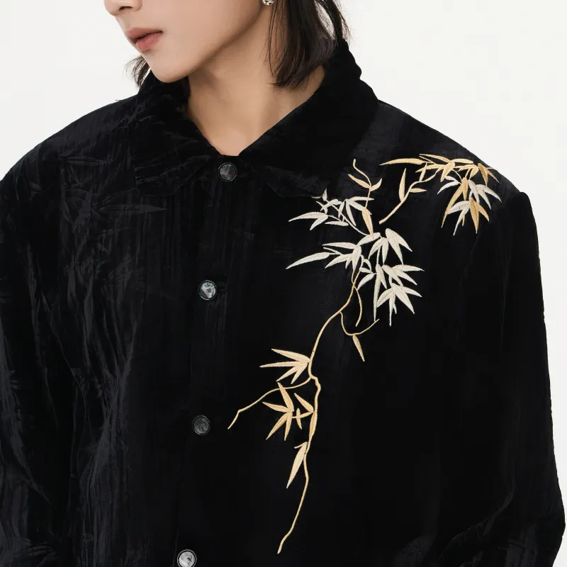 CNEW Subtle Texture Velour Coat Unisex-2