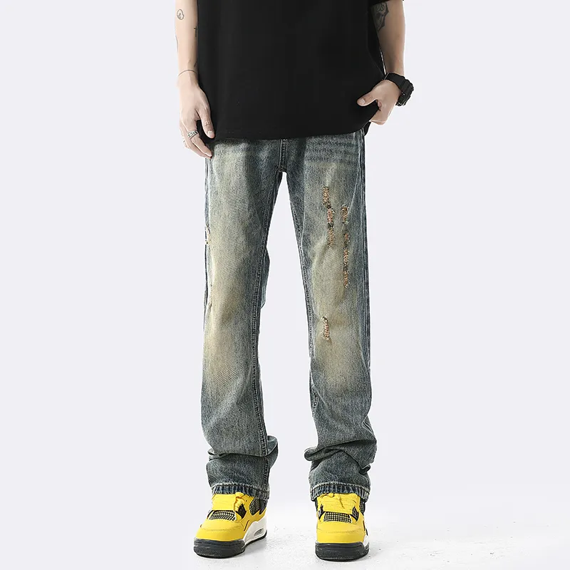 YooMore Jeans Unisex Washed Blue-3