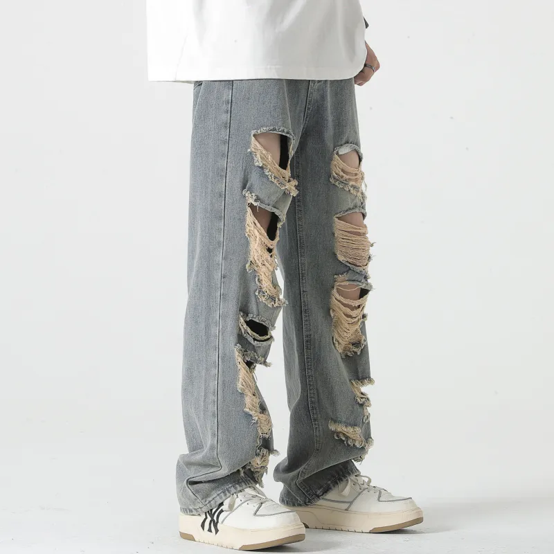 YooMore Jeans Unisex Blue-4