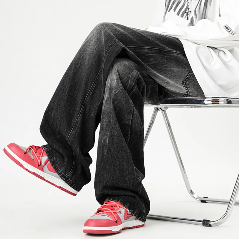 YooMore Jeans Unisex Black Gray-6