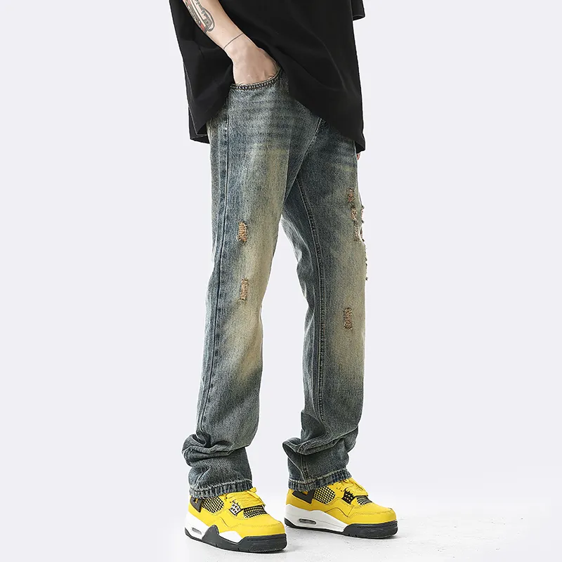 YooMore Jeans Unisex Washed Blue-4