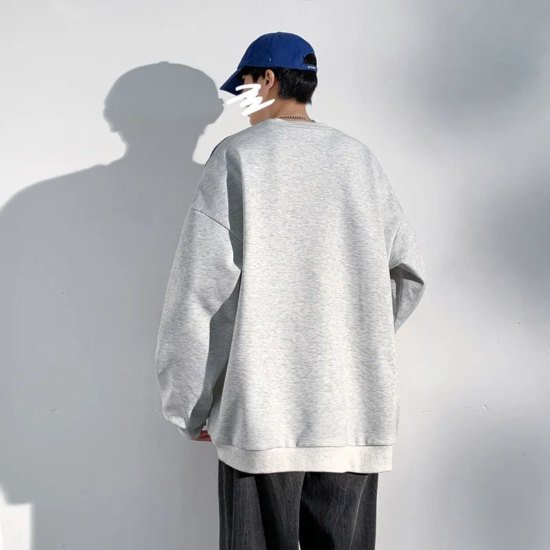 YooMore American Casual Bear-Print Unisex Sweatshirt-15
