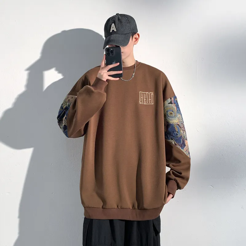 YooMore American Casual Bear-Print Unisex Sweatshirt-29
