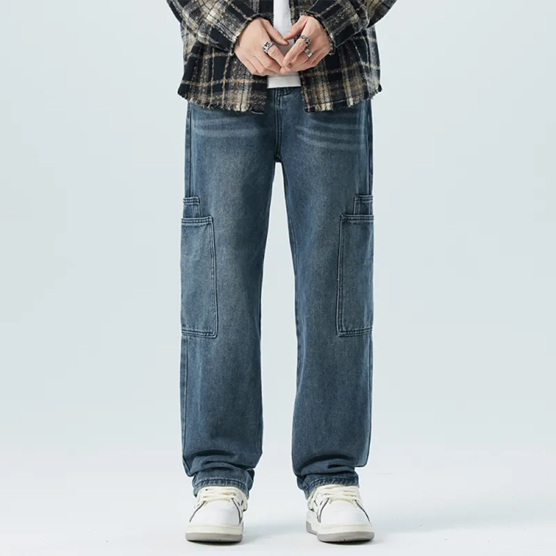 YooMore Jeans Unisex Blue Gray-2
