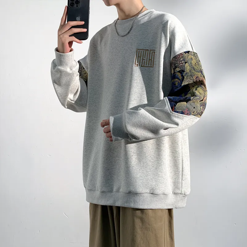 YooMore American Casual Bear-Print Unisex Sweatshirt-37