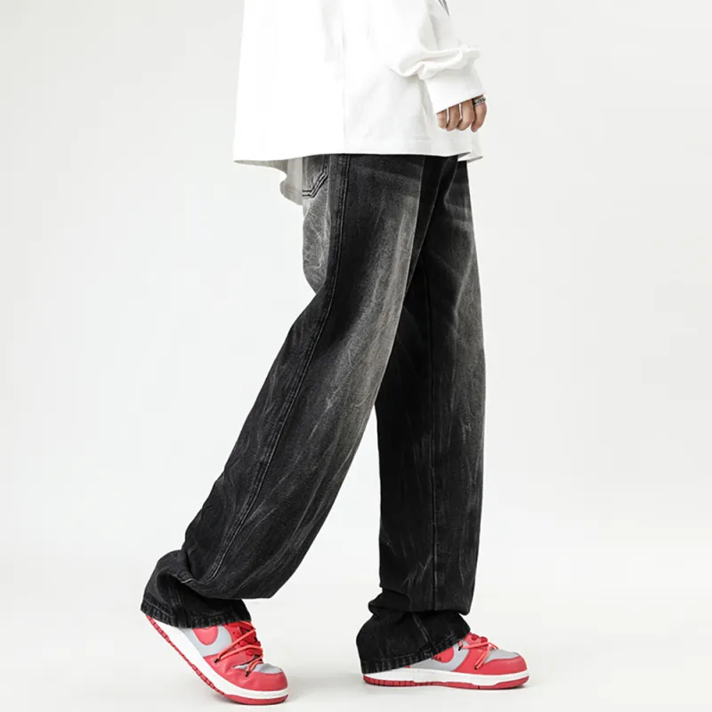 YooMore Jeans Unisex Black Gray-4