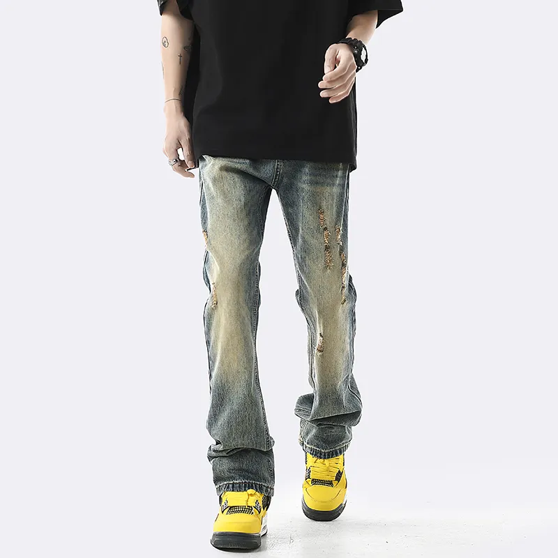 YooMore Jeans Unisex Washed Blue-5