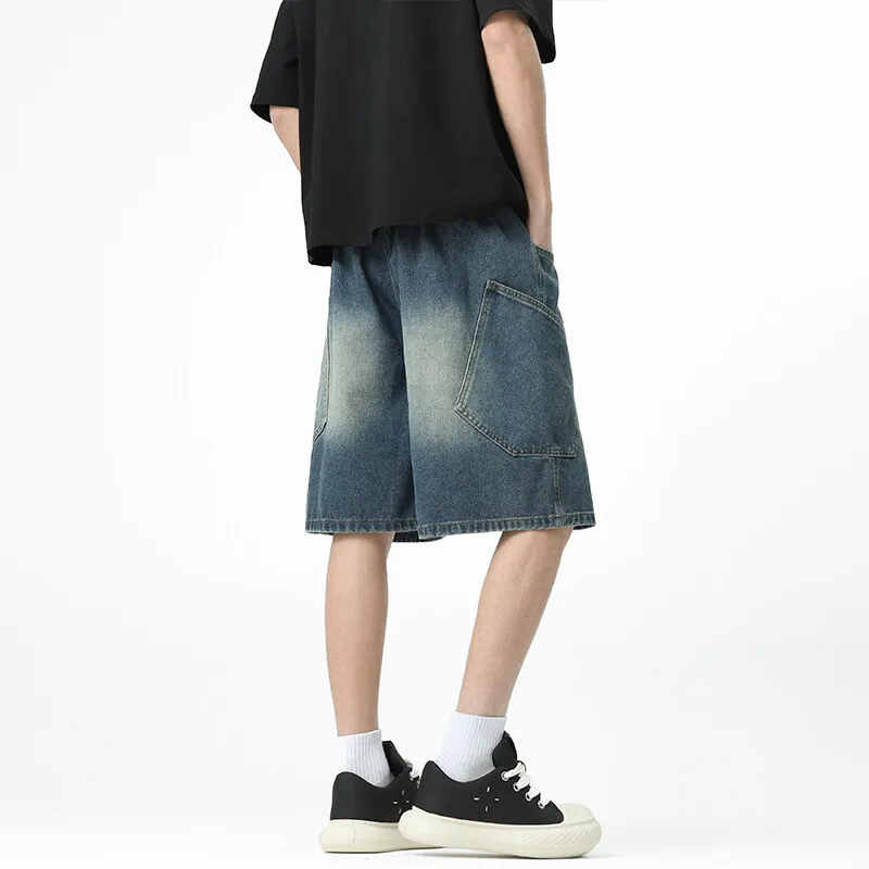 Michael Rock Denim Shorts Unisex-3
