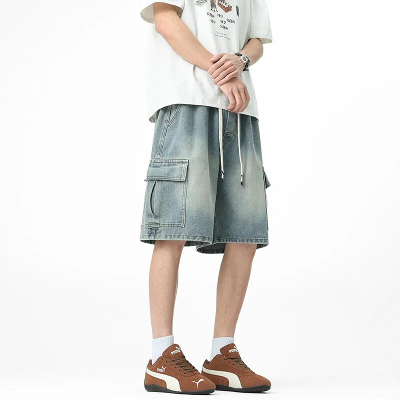 Michael Rock Denim Shorts Unisex-3