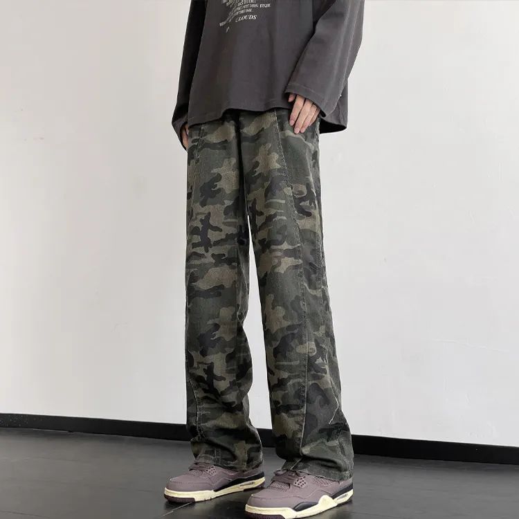 TESTUNG Jeans Unisex Green Camouflage-2