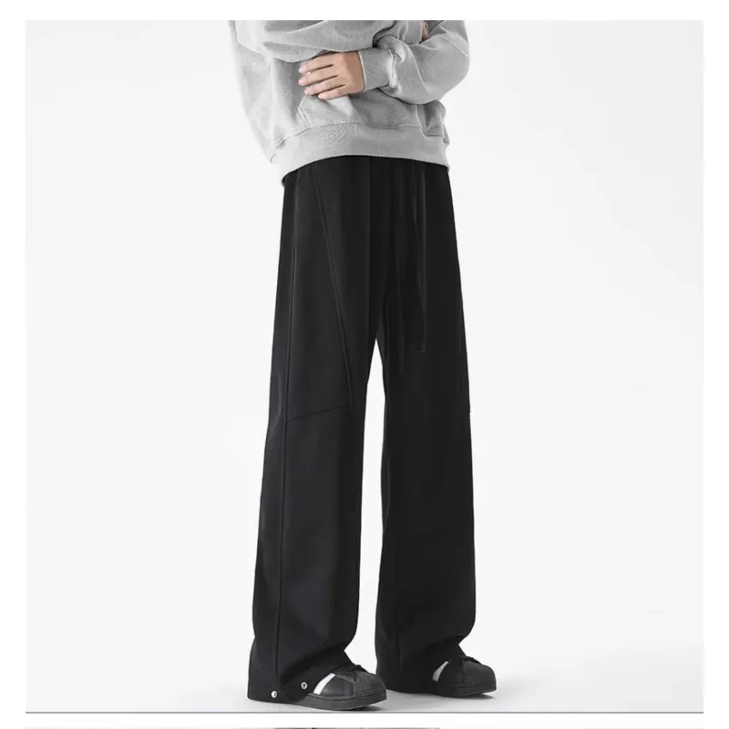Michael Rock Casual Pants Unisex White Gray-7