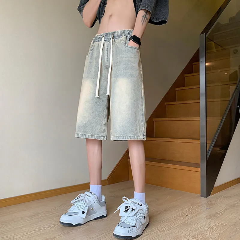 Michael Rock Denim Shorts Unisex-3