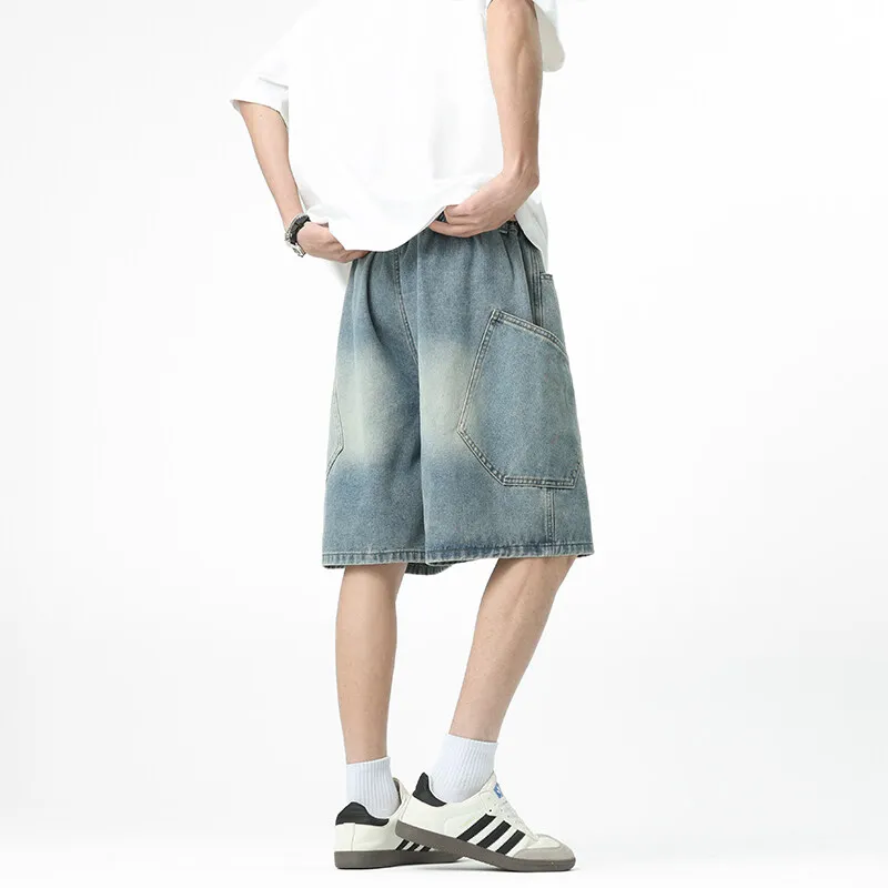 Michael Rock Denim Shorts Unisex-8