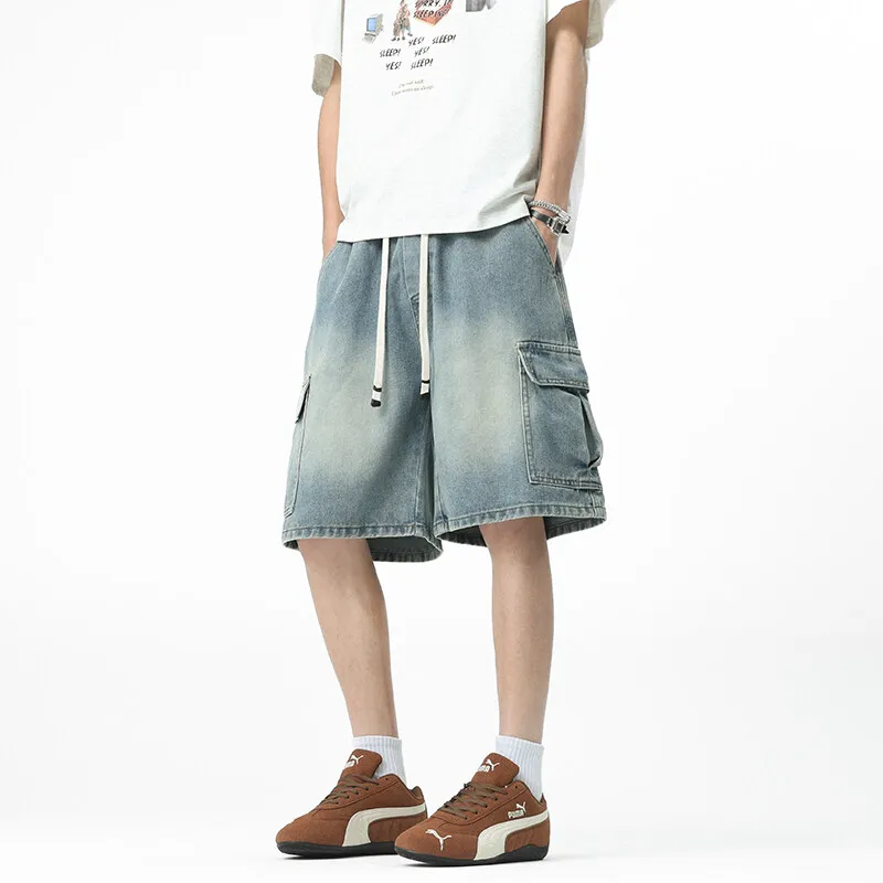 Michael Rock Denim Shorts Unisex-2
