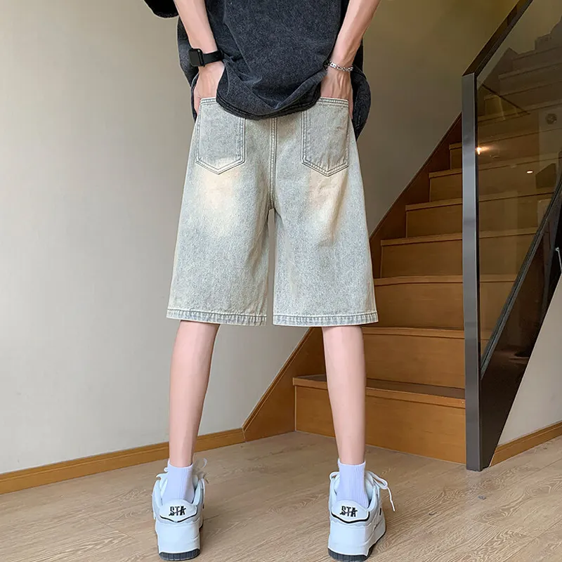 Michael Rock Denim Shorts Unisex-4