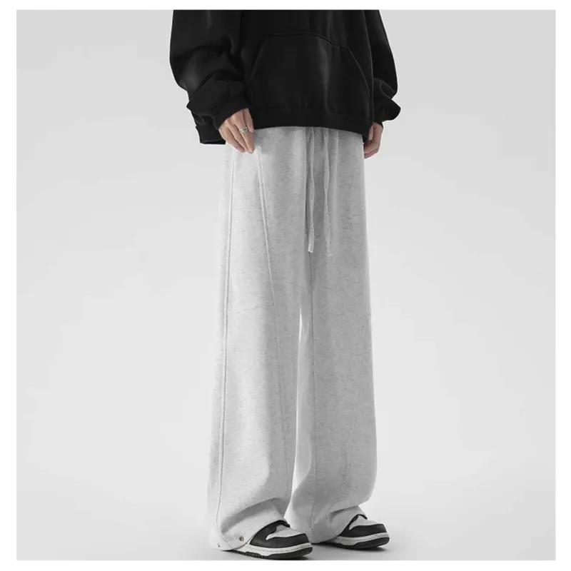 Michael Rock Casual Pants Unisex White Gray-4