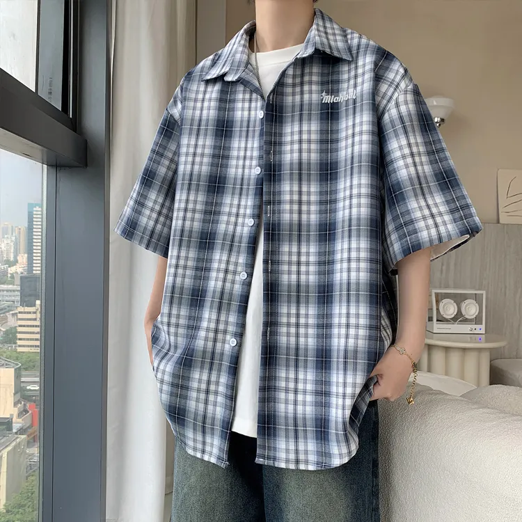 Michael Rock Shirts Unisex Blue Plaid-2