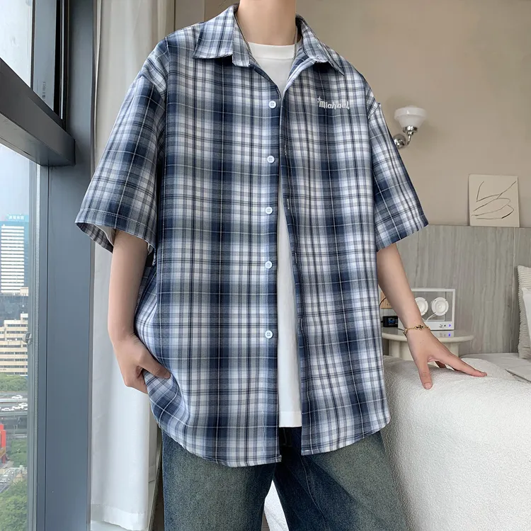 Michael Rock Shirts Unisex Blue Plaid-3
