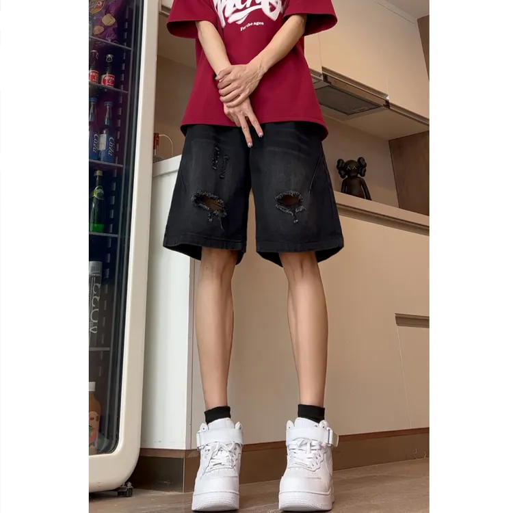 Michael Rock Denim Shorts Unisex-2